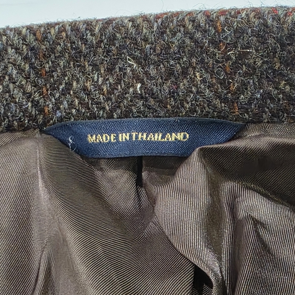 Brooks Brothers 1818 HARRIS TWEED Wool Madison Fit Multi Plaid Sports Coat. 45L - Picture 7 of 14